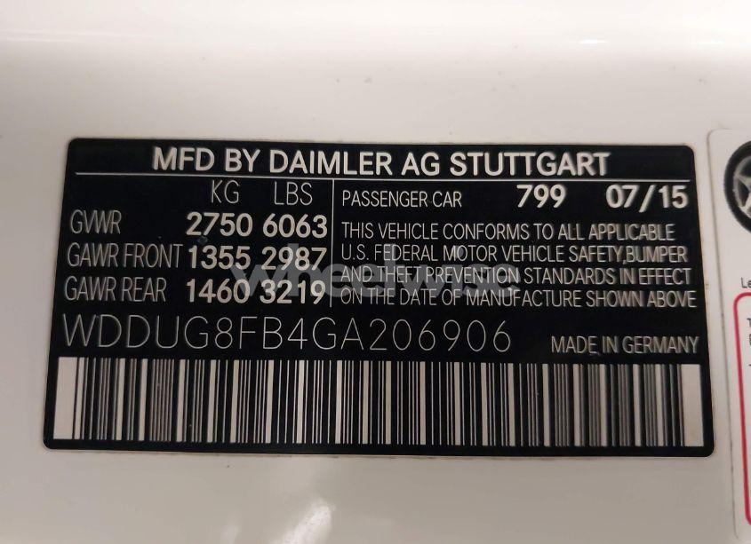 Photo 9 of 2016 Mercedes-benz S 550 4MATIC (VIN WDDUG8FB4GA206906)