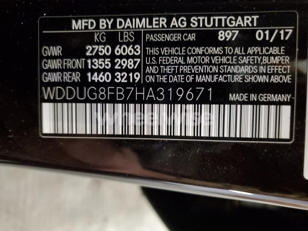 Photo 13 of 2017 MERCEDES-BENZ S 550 4MATIC (VIN WDDUG8FB7HA319671)