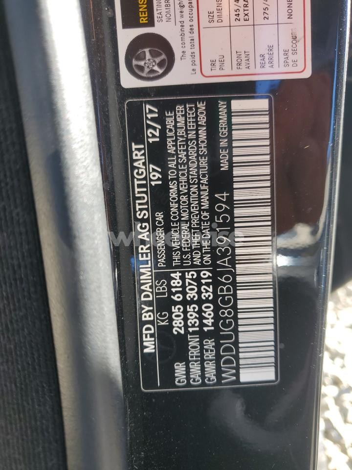 Photo 12 of 2018 MERCEDES-BENZ S 560 4MATIC (VIN WDDUG8GB6JA391594)