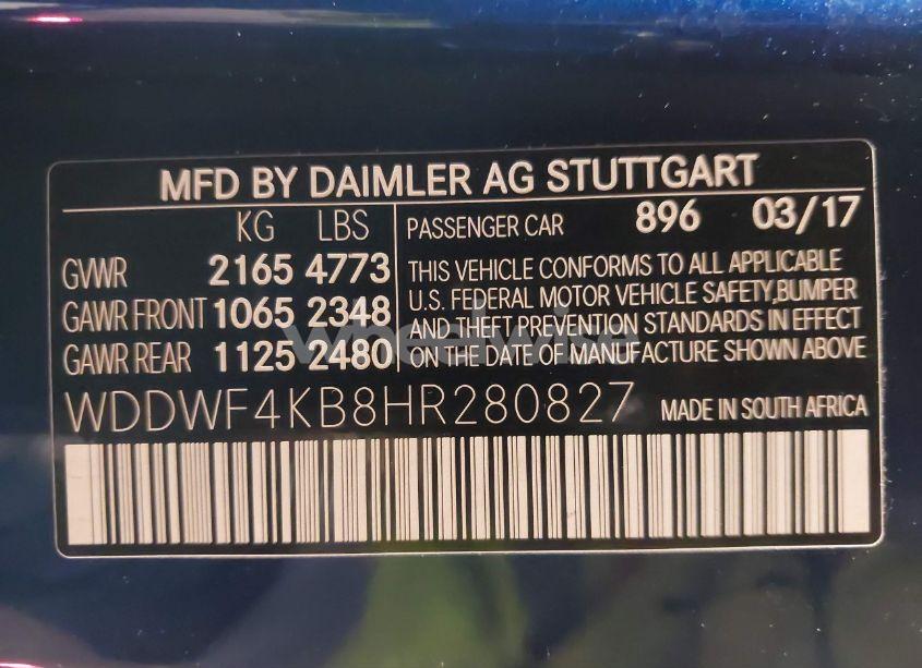 Photo 9 of 2017 Mercedes-benz C 300 4MATIC/LUXURY 4MATIC/SPORT 4MATIC (VIN WDDWF4KB8HR280827)