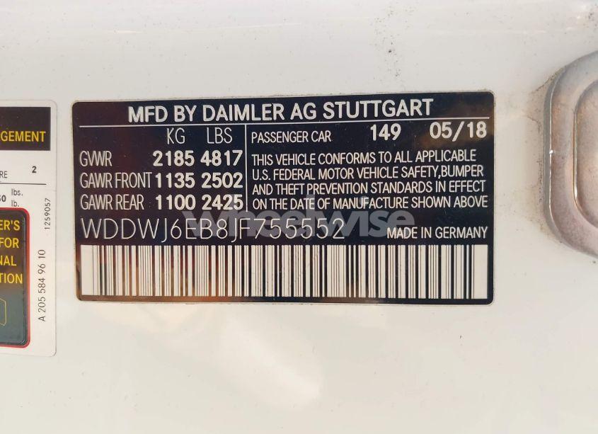 Photo 9 of 2018 Mercedes-benz Amg C 43 4MATIC (VIN WDDWJ6EB8JF755552)