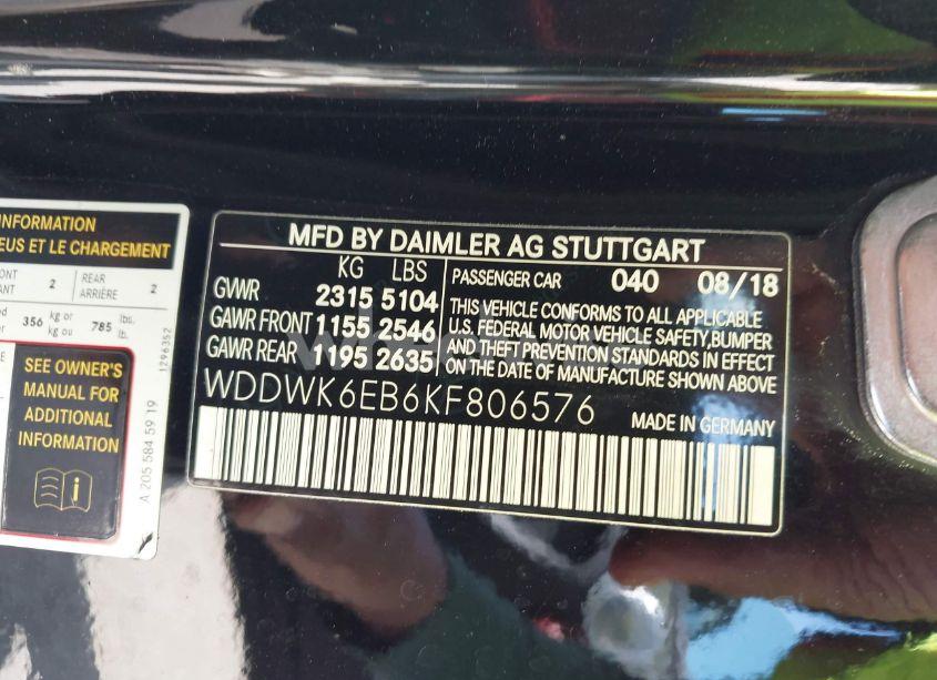 Photo 9 of 2019 Mercedes-benz Amg C 43 4MATIC (VIN WDDWK6EB6KF806576)