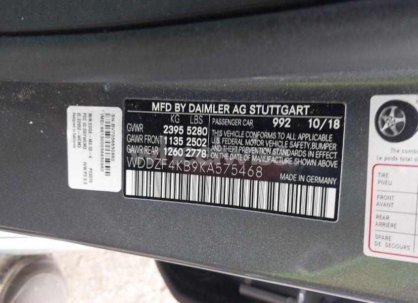 Photo 9 of 2019 Mercedes-benz E 300 4MATIC (VIN WDDZF4KB9KA575468)