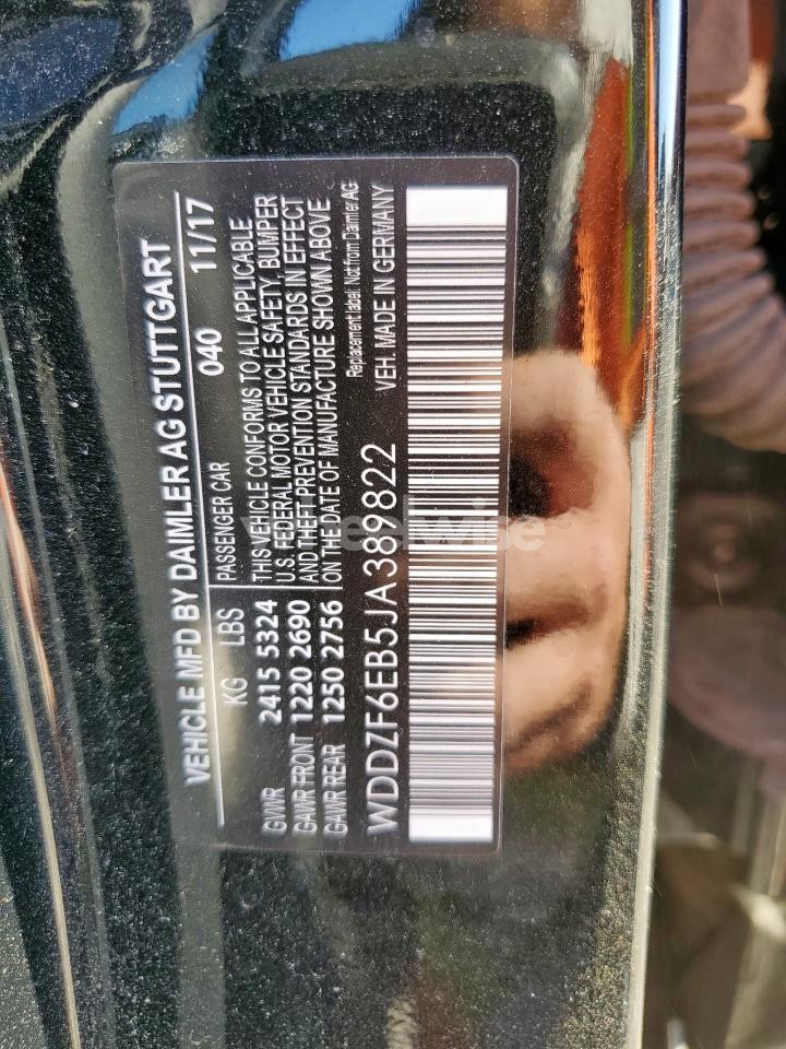 Photo 12 of 2018 MERCEDES-BENZ E 43 4MATIC AMG (VIN WDDZF6EB5JA389822)