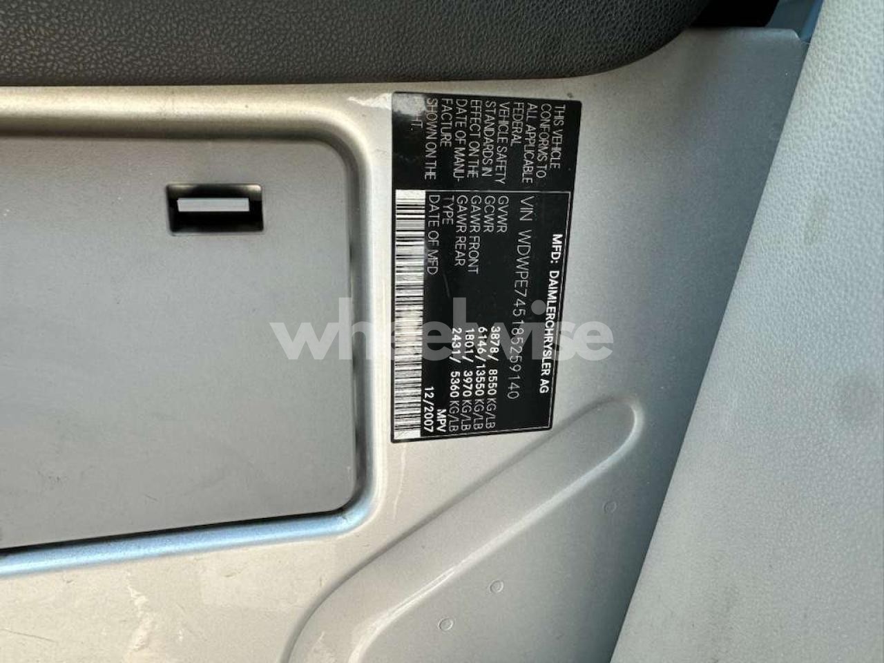 Photo 10 of 2008 DODGE SPRINTER 2500 (VIN WDWPE745185259140)