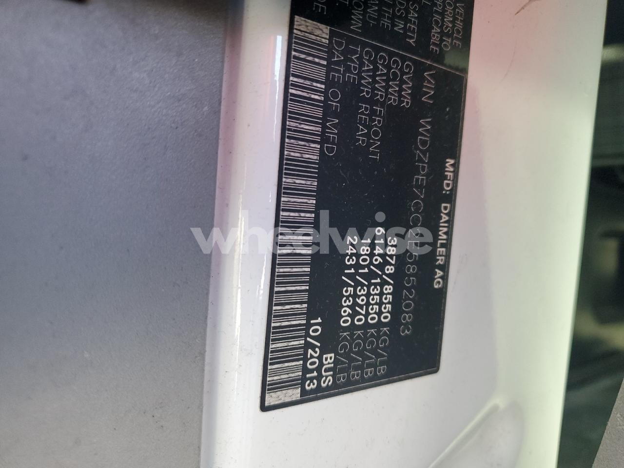 Photo 12 of 2014 MERCEDES-BENZ SPRINTER 2500 (VIN WDZPE7CC2E5852083)