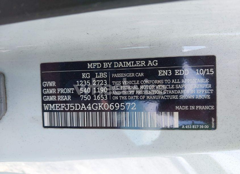 Photo 9 of 2016 Smart Fortwo PASSION/PRIME/PROXY/PURE (VIN WMEFJ5DA4GK069572)