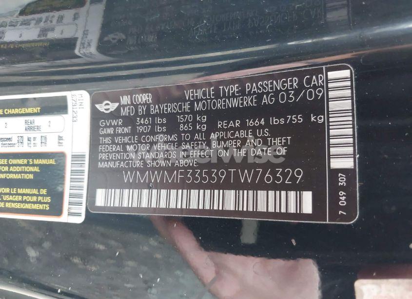 Photo 9 of 2009 Mini Cooper N/A (VIN WMWMF33539TW76329)