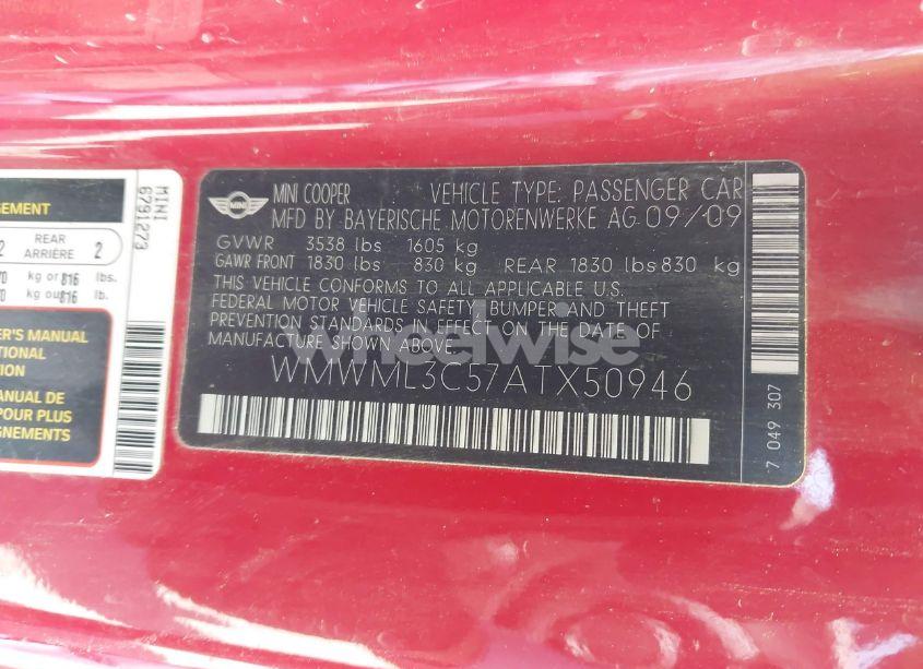 Photo 9 of 2010 Mini Cooper CLUBMAN (VIN WMWML3C57ATX50946)