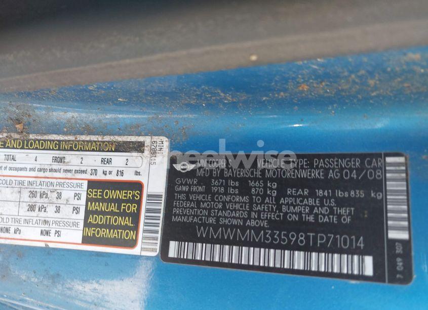 Photo 9 of 2008 Mini Cooper S CLUBMAN (VIN WMWMM33598TP71014)