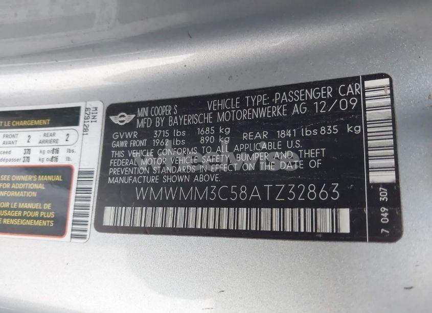 Photo 9 of 2010 Mini Cooper S CLUBMAN (VIN WMWMM3C58ATZ32863)