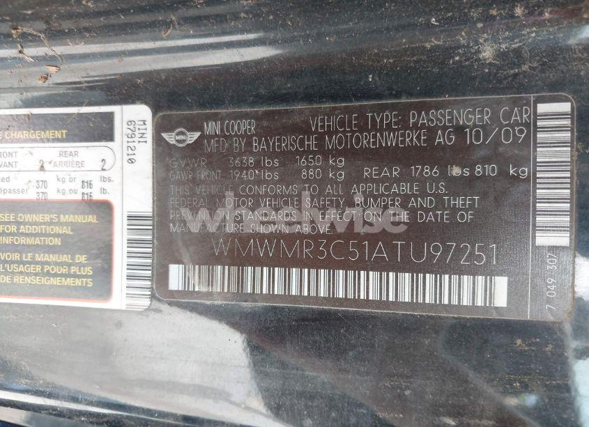 Photo 9 of 2010 Mini Cooper N/A (VIN WMWMR3C51ATU97251)