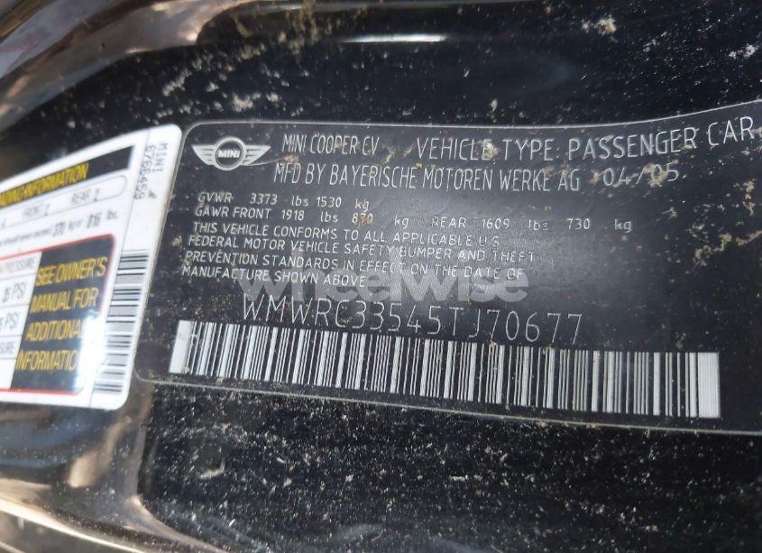 Photo 9 of 2005 Mini Cooper (VIN WMWRC33545TJ70677)