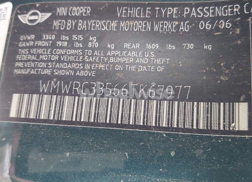 Photo 9 of 2006 Mini Cooper N/A (VIN WMWRC33566TK67977)
