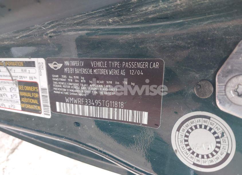 Photo 9 of 2005 Mini Cooper (VIN WMWRF33495TG11818)