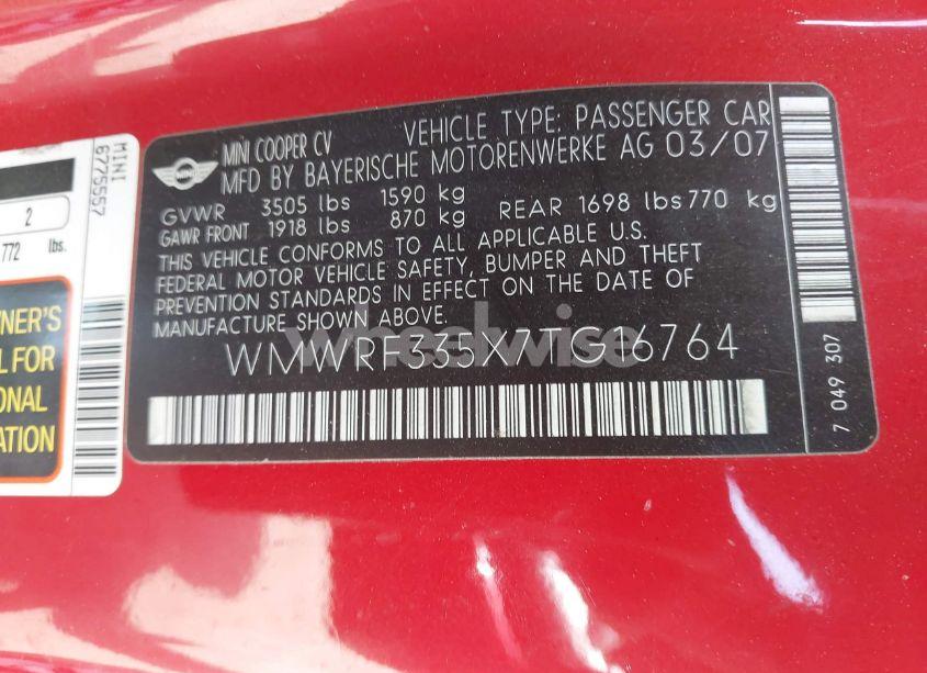 Photo 9 of 2007 Mini Cooper N/A (VIN WMWRF335X7TG16764)