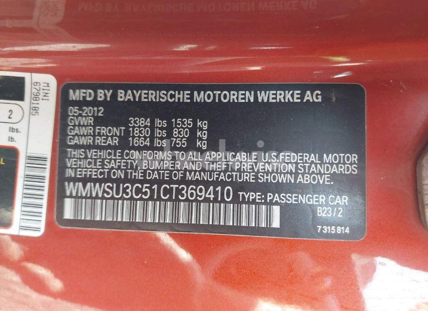 Photo 9 of 2012 Mini Cooper N/A (VIN WMWSU3C51CT369410)