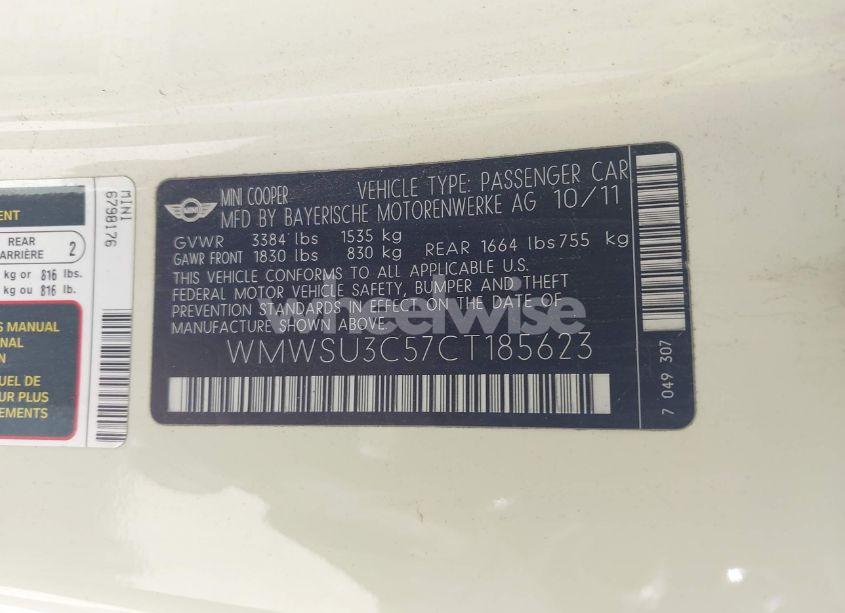 Photo 9 of 2012 Mini Cooper N/A (VIN WMWSU3C57CT185623)
