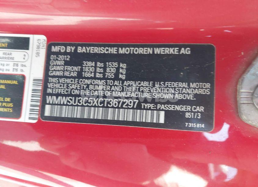 Photo 9 of 2012 Mini Cooper N/A (VIN WMWSU3C5XCT367297)