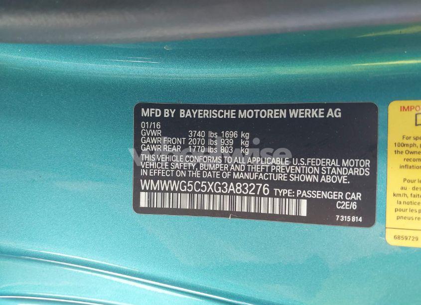 Photo 9 of 2016 Mini Convertible COOPER (VIN WMWWG5C5XG3A83276)