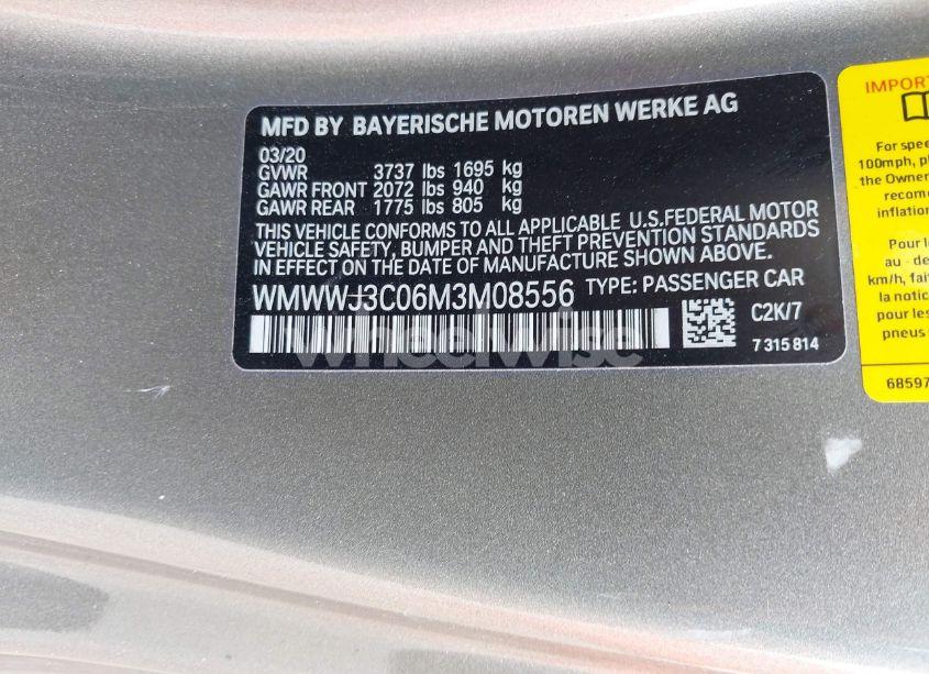 Photo 9 of 2021 Mini Convertible COOPER (VIN WMWWJ3C06M3M08556)