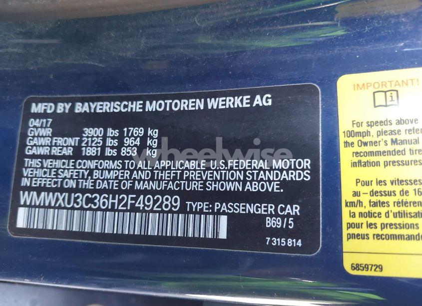 Photo 9 of 2017 Mini Hardtop COOPER S (VIN WMWXU3C36H2F49289)