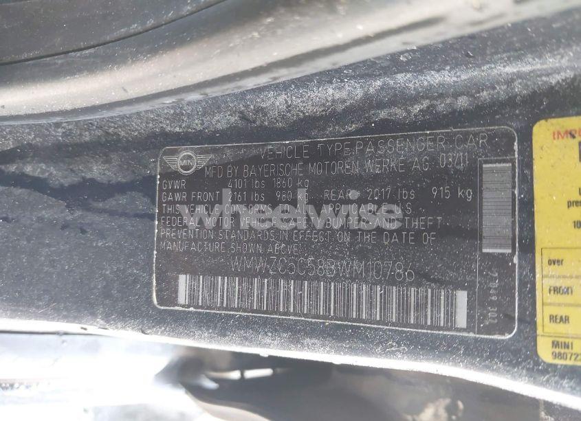 Photo 9 of 2011 Mini Cooper S COUNTRYMAN (VIN WMWZC5C58BWM10786)