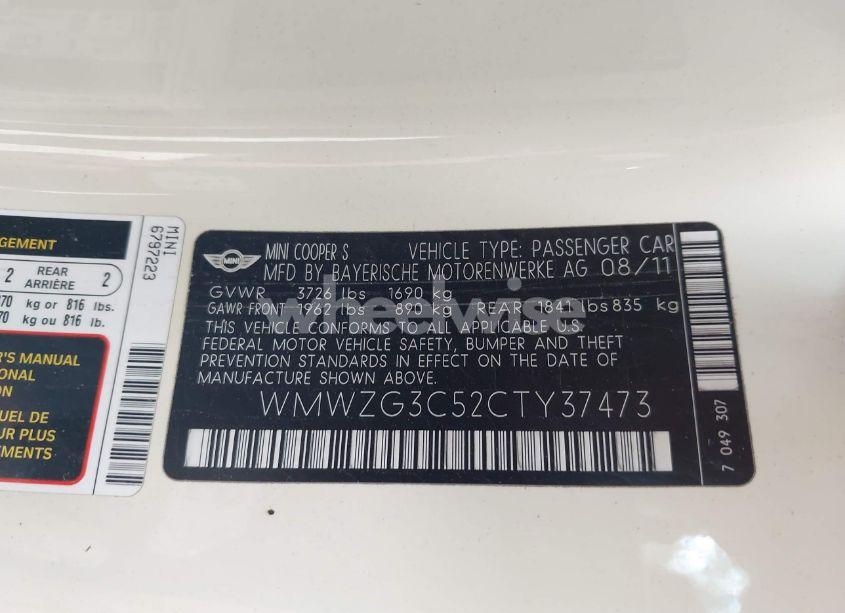 Photo 9 of 2012 Mini Cooper S CLUBMAN (VIN WMWZG3C52CTY37473)