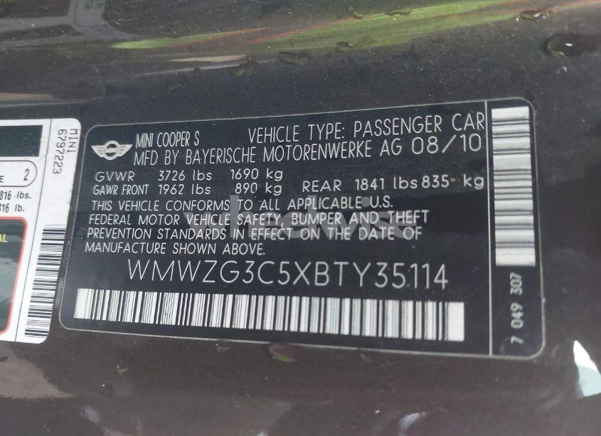 Photo 9 of 2011 Mini Cooper S CLUBMAN (VIN WMWZG3C5XBTY35114)