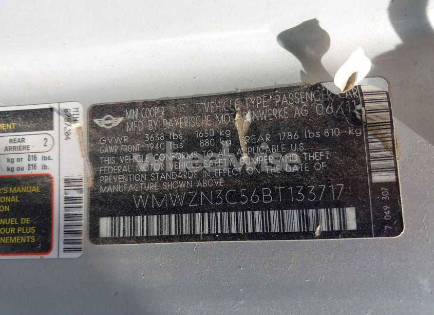Photo 9 of 2011 Mini Cooper (VIN WMWZN3C56BT133717)