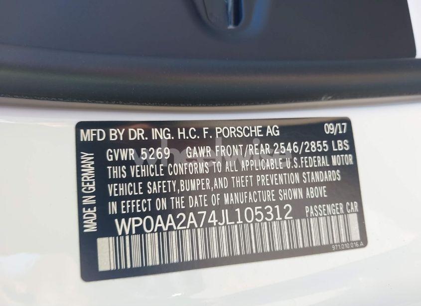 Photo 9 of 2018 Porsche Panamera 4 (VIN WP0AA2A74JL105312)