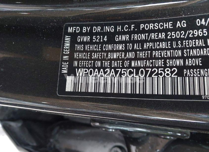 Photo 9 of 2012 Porsche Panamera 4 (VIN WP0AA2A75CL072582)