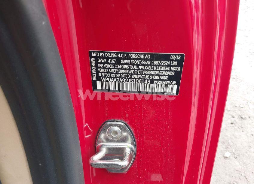 Photo 9 of 2018 Porsche 911 CARRERA (VIN WP0AA2A92JS106143)