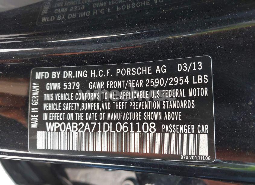 Photo 9 of 2013 Porsche Panamera S (VIN WP0AB2A71DL061108)