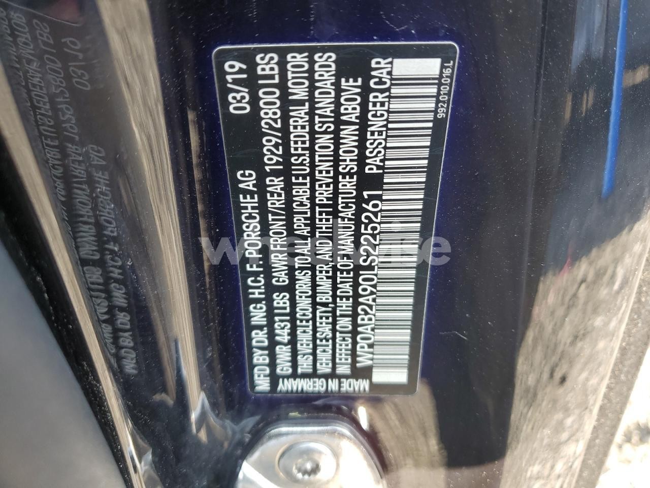 Photo 12 of 2020 PORSCHE 911 CARRERA S (VIN WP0AB2A90LS225261)