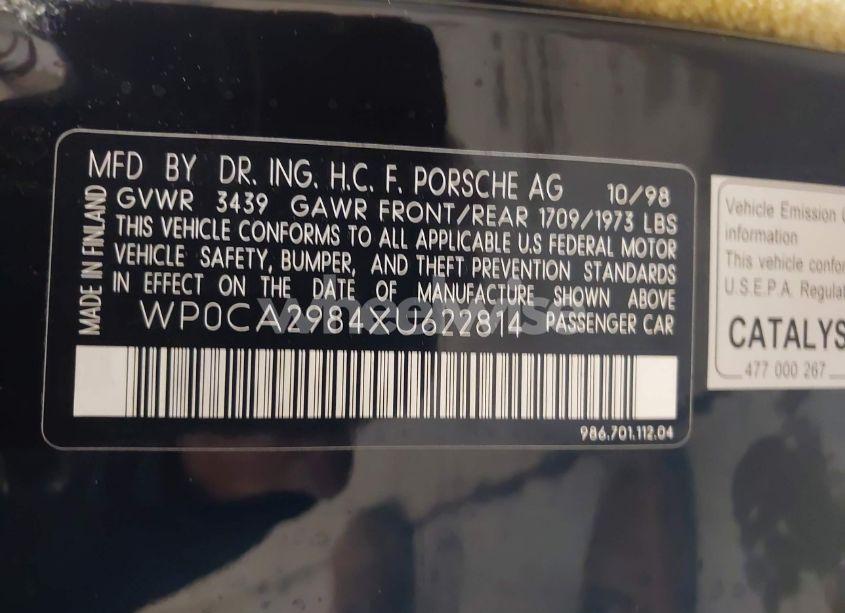 Photo 9 of 1999 Porsche Boxster (VIN WP0CA2984XU622814)