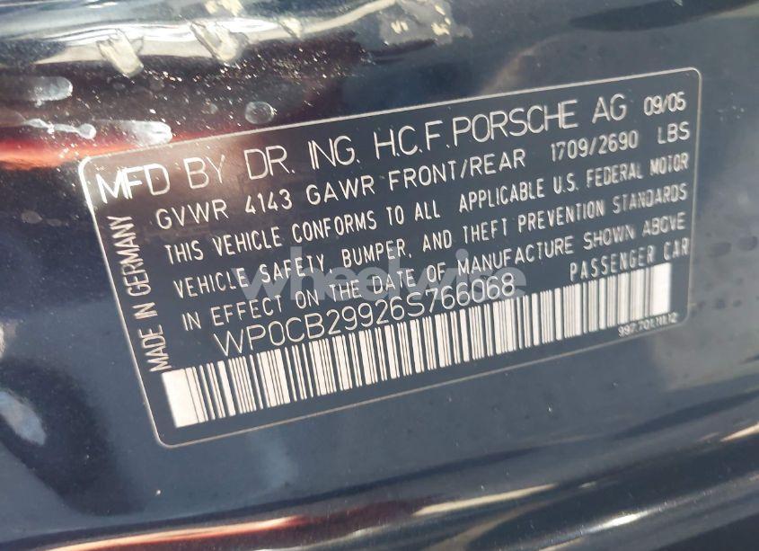Photo 9 of 2006 Porsche 911 CARRERA 4S/CARRERA S (VIN WP0CB29926S766068)