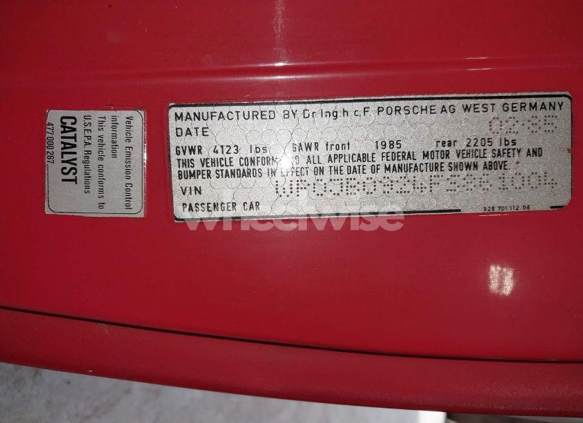 Photo 9 of 1985 Porsche 928 S (VIN WP0JB0924FS861004)