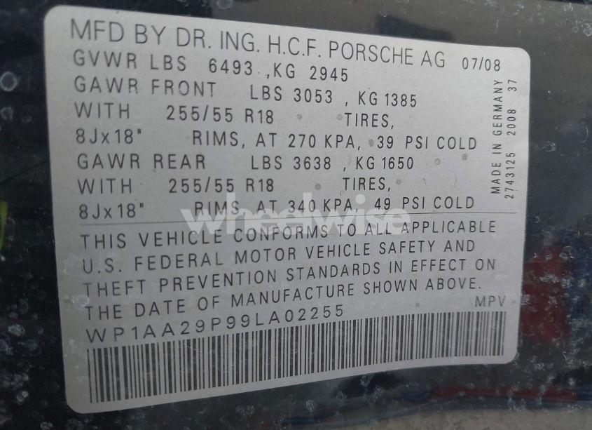 Photo 9 of 2009 Porsche Cayenne N/A (VIN WP1AA29P99LA02255)