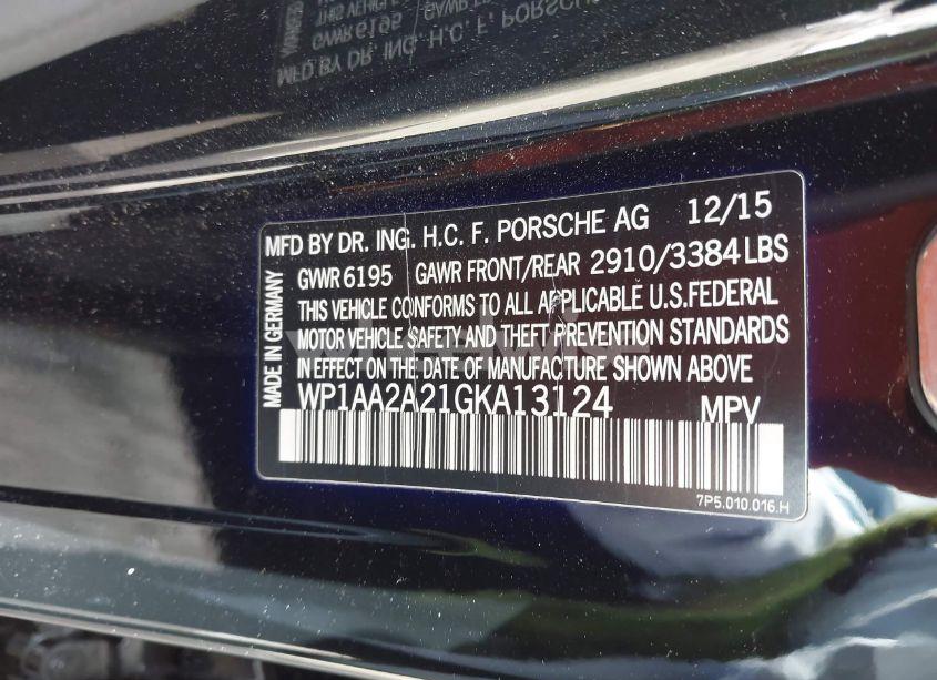 Photo 9 of 2016 Porsche Cayenne N/A (VIN WP1AA2A21GKA13124)