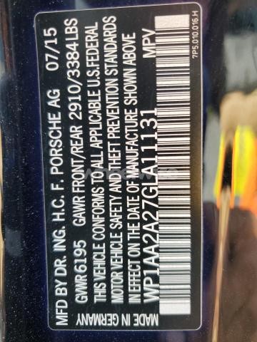 Photo 2 of 2016 PORSCHE CAYENNE N/A (VIN WP1AA2A27GLA11131)