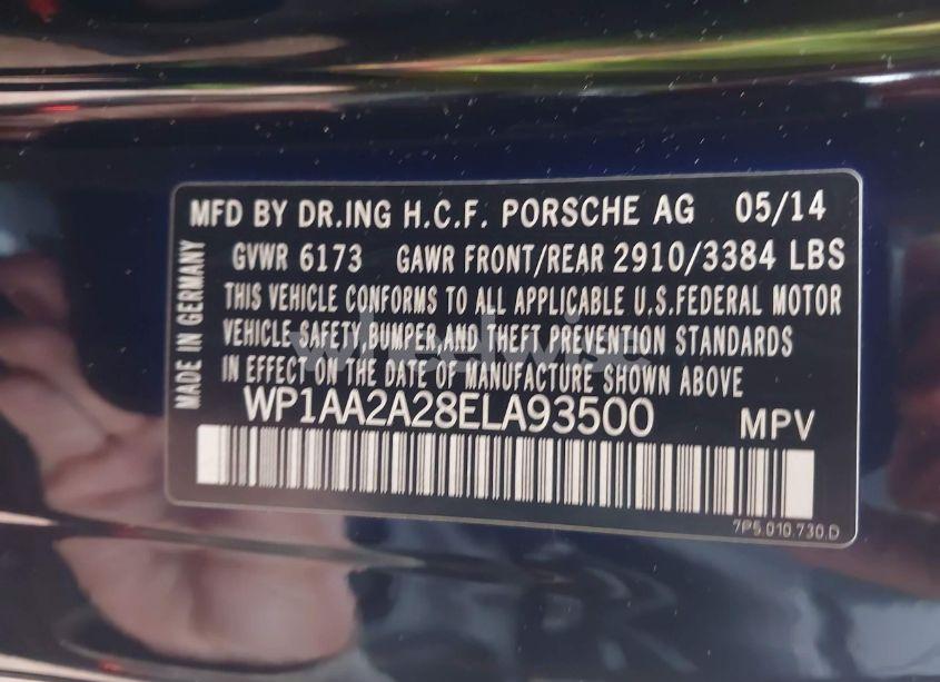 Photo 9 of 2014 Porsche Cayenne PLATINUM EDITION (VIN WP1AA2A28ELA93500)