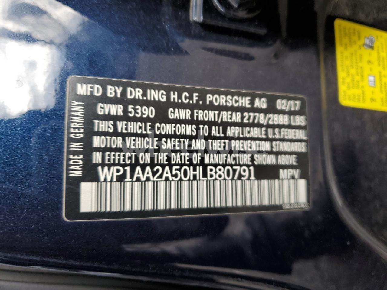 Photo 13 of 2017 PORSCHE MACAN (VIN WP1AA2A50HLB80791)