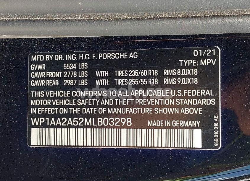 Photo 9 of 2021 Porsche Macan N/A (VIN WP1AA2A52MLB03298)