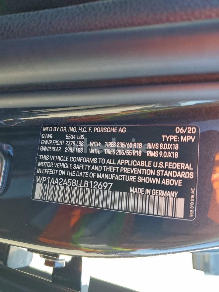 Photo 13 of 2020 PORSCHE MACAN (VIN WP1AA2A58LLB12697)