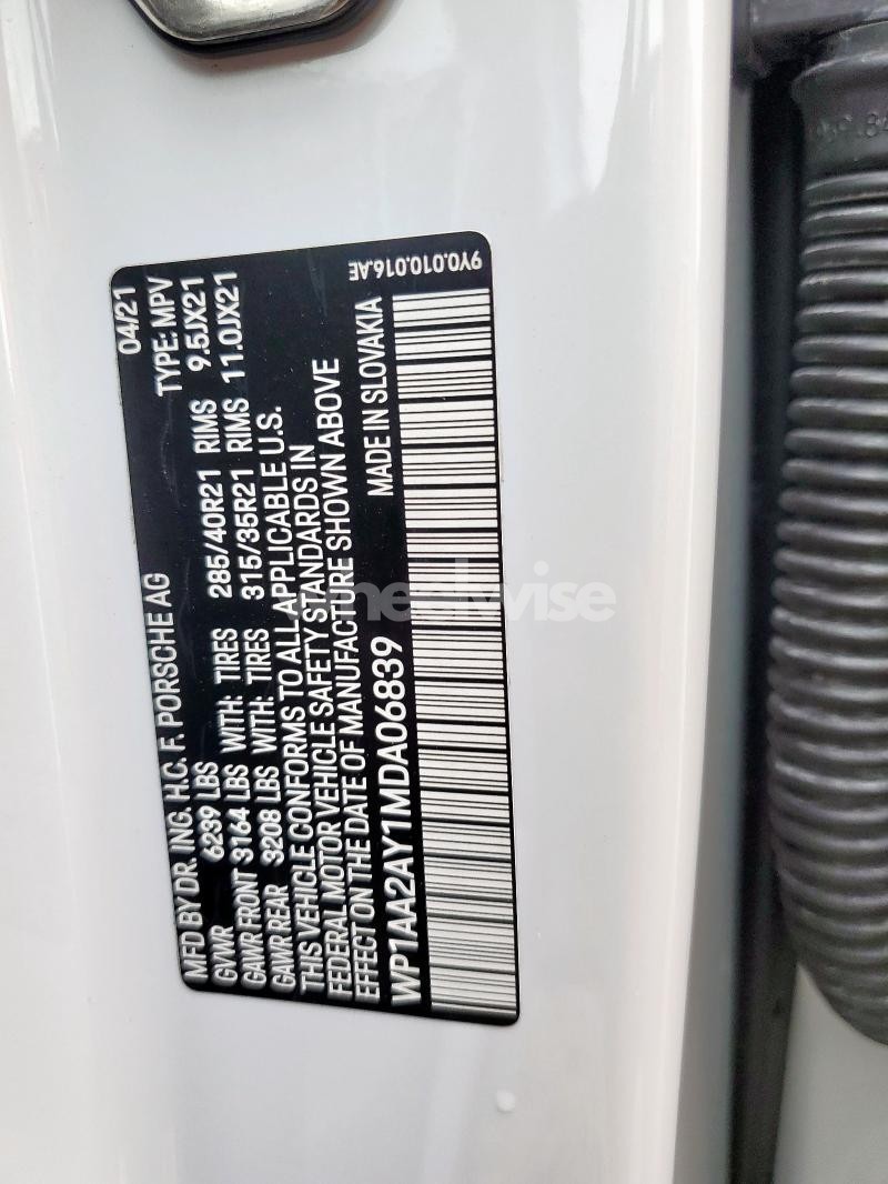 Photo 8 of 2021 PORSCHE CAYENNE N/A (VIN WP1AA2AY1MDA06839)