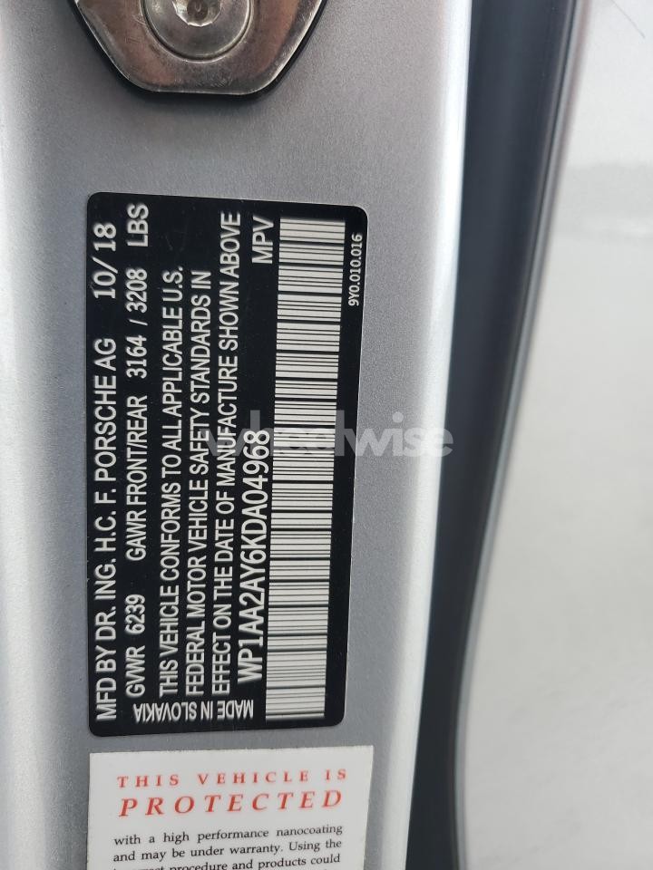 Photo 13 of 2019 PORSCHE CAYENNE (VIN WP1AA2AY6KDA04968)