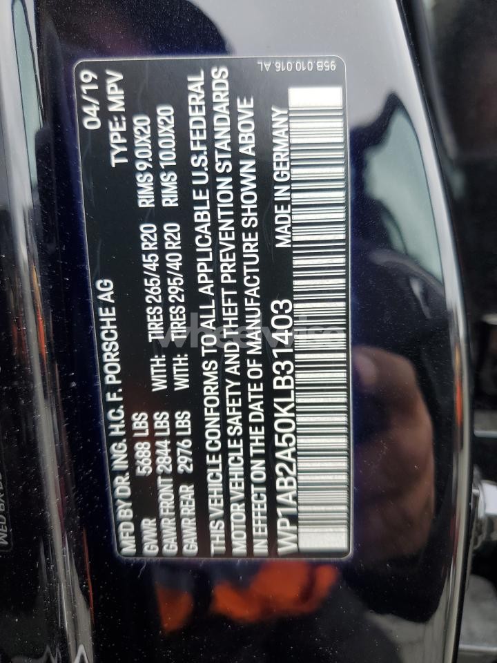 Photo 14 of 2019 PORSCHE MACAN S (VIN WP1AB2A50KLB31403)