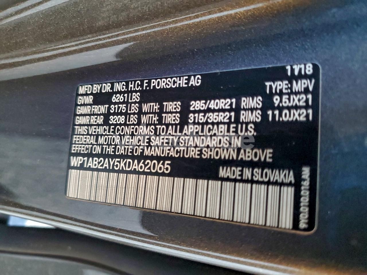 Photo 13 of 2019 PORSCHE CAYENNE S (VIN WP1AB2AY5KDA62065)