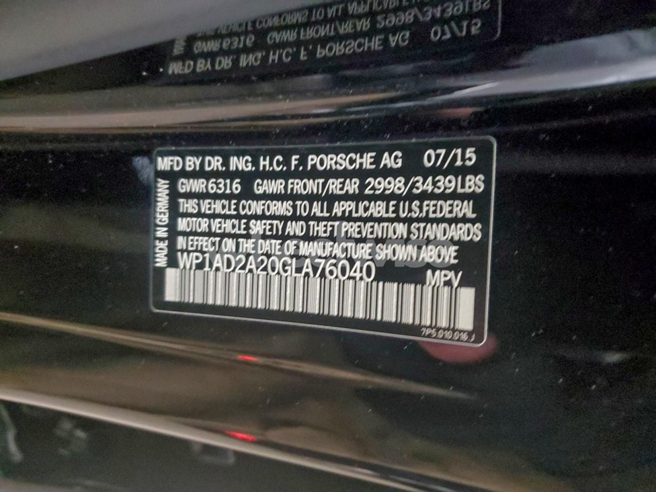 Photo 13 of 2016 PORSCHE CAYENNE GTS (VIN WP1AD2A20GLA76040)